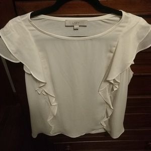 Loft ruffle top